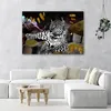 Leinwandbild Leopard Abstraktion bunt 90x60 Feeby Produktbild-Vorschau 2