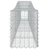 vidaXL Gabión s vysokým oblúkom 400x30x40/60 cm Pozinkované Náhľad obrázku produktu 4