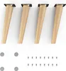 4x sossai Holzfüße rund - schräge Ausführung 25cm Buche Produktbild-Vorschau 1