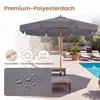 Sonnenschirm 300 cm, Gartenschirm holz, beidseitig, Produktbild-Vorschau 4