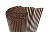 A rolled-up privacy screen made of brown plastic tubes. Produktbild-Vorschau