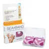 A product box and its contents, including a clear plastic case with two pink wristbands inside. Produktbild-Vorschau