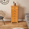 Schubladenschrank COLMAR, Weiß, Natur - schmale Produktbild-Vorschau 9