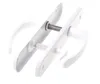 Two white door handles with long plates are shown against a white background. Produktbild-Vorschau