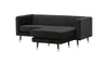 Universelles Ecksofa Slender - schwarz - Velluto 20 Produktbild-Vorschau 2