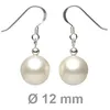 Ohrringe Ohrhänger Muschelkernperlen 12mm & 925 Silber weiß Produktbild-Vorschau 2