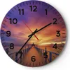 Wanduhr - Rund - Glasuhr - Himmel die Farben Pier - 30x30cm Produktbild-Vorschau 1