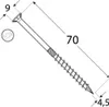 200x skrutky do dreva skrutky do drevotriesky 4,5x70 mm Náhľad obrázku produktu 1