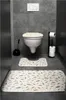 set de tapis de bain 3 pièces avec motif plumes en Voir les images du produit 1