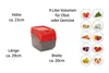 Novaliv 2x Groß 9L rot Gemüsebox Kartoffel Aufbewahrungsbox Produktbild-Vorschau 2