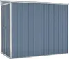 Anbauschuppen Grau 118x194x178 cm Verzinkter Stahl Produktbild-Vorschau 1