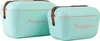 Two turquoise Polarbox coolers are shown side-by-side against a white background. Podgląd zdjęcia produktu