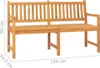 Gartenbank 3-Sitzer mit Tisch 150 cm Massivholz Teak Produktbild-Vorschau 8
