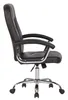 A side view of a black office chair with a chrome base and wheels. Anteprima dell’immagine prodotto