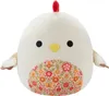A plush toy chicken with a floral pattern on its belly. Podgląd zdjęcia produktu