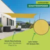 Sonnensegel Rechteck, 2x3m, gelb, wasserabweisend Produktbild-Vorschau 5