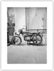 Poster - Poster ohne Rahmen - Alt Motorrad Schwarz und Weiß Produktbild-Vorschau 1