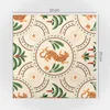 A square tile with a repeating pattern of leopards and tropical foliage. Náhľad obrázku produktu