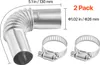 VEVOR Tuyau d'échappement Raccord coudé (2 pièces) 25 mm Voir les images du produit 8