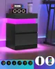 VASAGLE Beistelltisch mit Ladestation, 2er Set, Nachttisch Produktbild-Vorschau 3