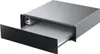 A product shot of a warming drawer, with the drawer partially open. Voir les images du produit