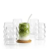 Altınbaş 6er Set Matcha Gläser 400ml - Geriffelte Produktbild-Vorschau 1