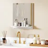 HOMCOM Kúpeľňové zrkadlo 50 x 60 cm Nástenné zrkadlo s Náhľad obrázku produktu 2