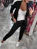 ASKSA Dámy dlouhý rukáv dva kusy elegantní obchodní oblek Náhled obrázku produktu 2
