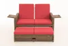 CLP Polyrattan Sofa Ancona 5mm braun-meliert Polsterfarbe Produktbild-Vorschau 3