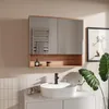 A bathroom vanity with a sink, faucet, and a mirrored cabinet above. Produktbild-Vorschau