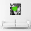 Leinwandbild grüne tulpe in einer wiese 40x40 cm Feeby grün Produktbild-Vorschau 2