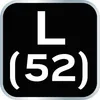 A black square with a white 'L' at the top and a white '(52)' below it, set against a light gray border. Podgląd zdjęcia produktu