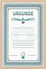 A framed certificate with decorative borders and text. Produktbild-Vorschau