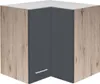 Eckhängeschrank Küche - 60 cm breit - Basaltgrau Matt San Produktbild-Vorschau 1