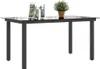 vidaXL Záhradný stôl čierny 150x90x74 cm Hliník a sklo Náhľad obrázku produktu 4