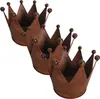 UNUS® Kronen Ø 15cm 3er Set  Rostoptik Gartendeko Tischdeko Produktbild-Vorschau 1