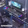 gaming schreibtisch 160 x 60 cm Computertisch mit LED mit Produktbild-Vorschau 3