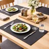 Tischset Baumwolle Grau – 45 x 30 cm – Set mit 6 Stück Produktbild-Vorschau 3