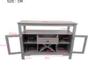 Graues Multifunktionales Sideboard 116x40x82cm MDF Lackiert Produktbild-Vorschau 4