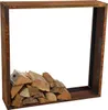 Kaminholzregal Brennholzregal Edelrost 100x100x25 cm Produktbild-Vorschau 5