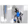 Leinwandbild frau im mantel 90x60 cm Feeby silber wandbild Produktbild-Vorschau 3
