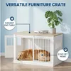 101cm Hundekäfig-Möbel, Hundebox für Zuhause mit 3 Türen | Produktbild-Vorschau 3