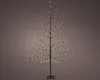 A lit metal Christmas tree with white lights against a plain background. Anteprima dell’immagine prodotto