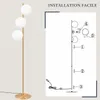 ZMH Vloerlamp Goud, 3 armen, modern, staande lamp, E27, Productafbeelding-voorbeeld 13