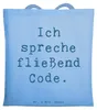 Mr. & Mrs. Panda Shopping Tasche Spruch Code Meister - Sky Produktbild-Vorschau 1