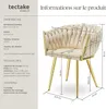 Set de chaises de salle à manger Astano velours design noué Voir les images du produit 6