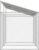 vidaXL Klec pro psy se střechou, stříbrná, 400 x 200 x 256 Náhled obrázku produktu 4