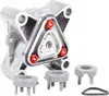 A close-up studio shot of a pump head component and its accessories against a white background. Produktbild-Vorschau