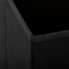 A close-up view of the corner of a black fabric storage box. Náhled obrázku produktu