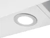 A close-up view of a white range hood with a built-in LED light. Voir les images du produit